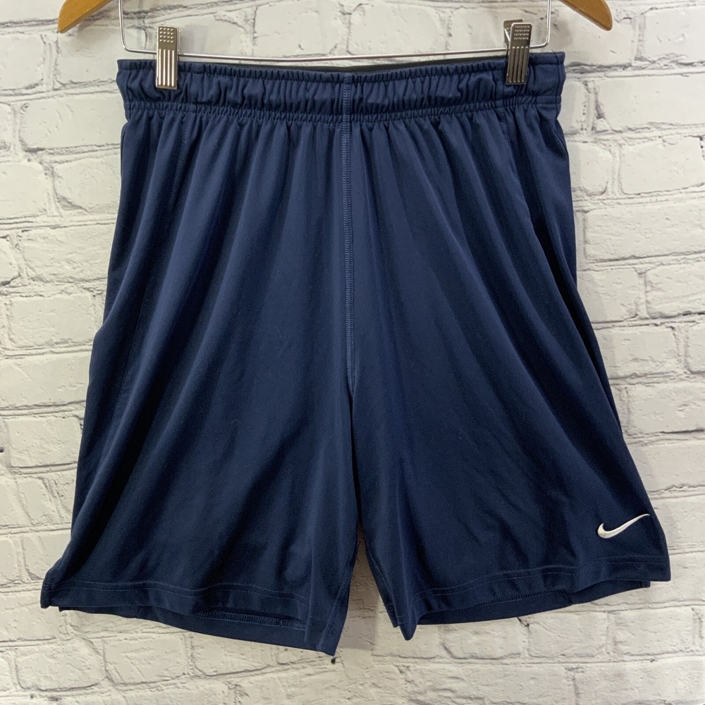Nike Basketball Shorts Mens Sz‎ M Dark Blue Athletic Elastic Waist